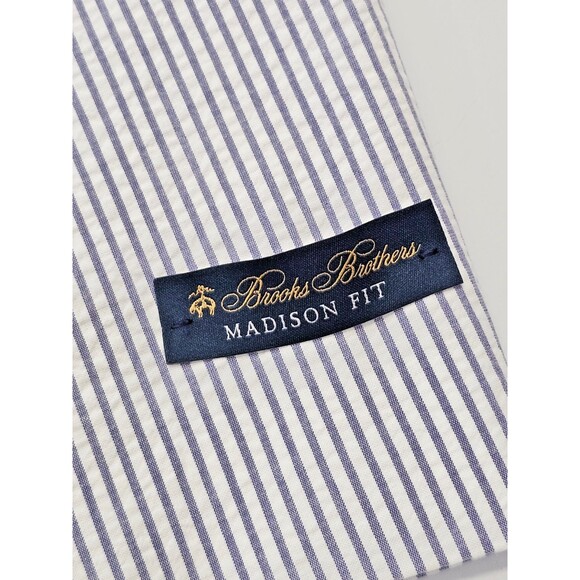 BROOKS BROTHERS Men's 48 Regular Madison Fit Stripe Seersucker Suit Coat Blazer - Picture 3 of 12